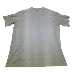 Claiborne Men's XLT Short-Sleeve Ribbed Crewneck Tee - Sage Green